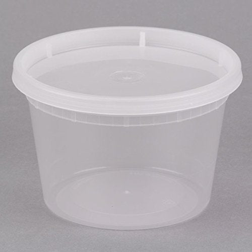 Scotty's 24 Pack of 16 oz Deli Plastic Food Storage Containers with Lids
