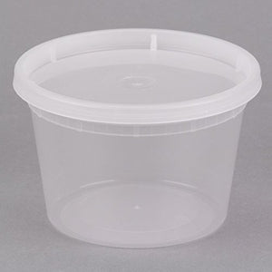 Scotty's 24 Pack of 16 oz Deli Plastic Food Storage Containers with Lids