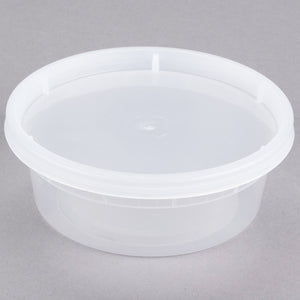 Scotty's 48 Pack of 8 oz Deli Plastic Food Storage Containers with Lids