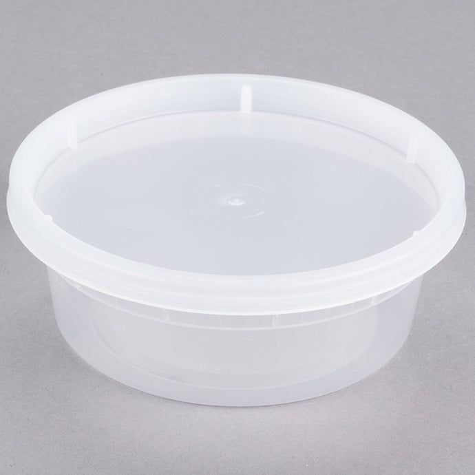 Scotty's 48 Pack of 8 oz Deli Plastic Food Storage Containers with Lids